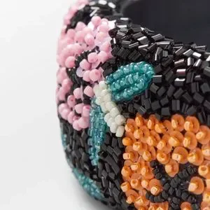 NWT Becksöndergaard Rosie Beaded Hairbrace Headband Solid Slim Beaded Hairbrace - Brown – Becksöndergaard.com main image 3